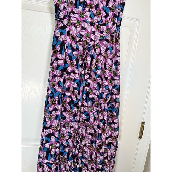 DEREK LAM 10 CROSBY Leilani Dress, Size M, Black Pink Floral, Slip Dress Fairy - Picture 7 of 14